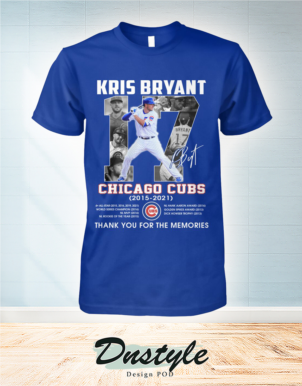 Chicago cubs Kris Bryant 17 signature thank you for the memories shirt