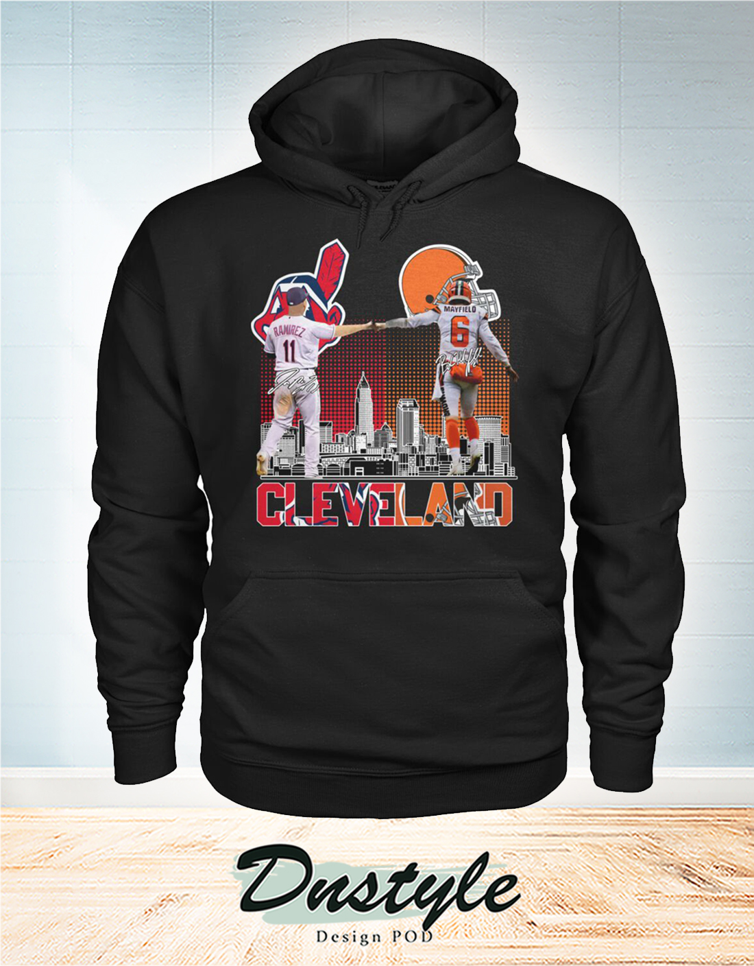 Cleveland Indians and Browns Ramirez and Mayfield hoodie