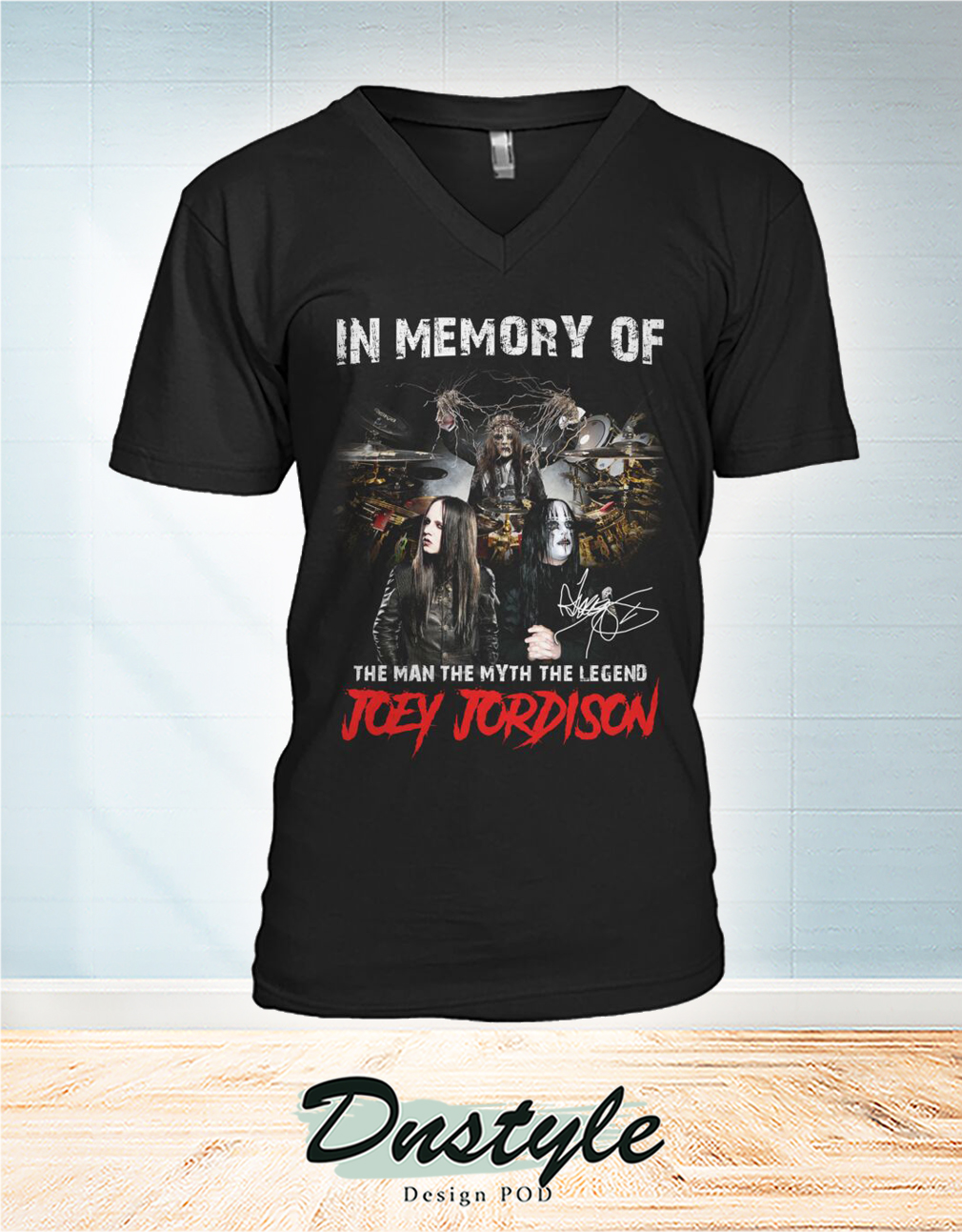 In memory of the man the myth the legend Joey Jordison v-neck