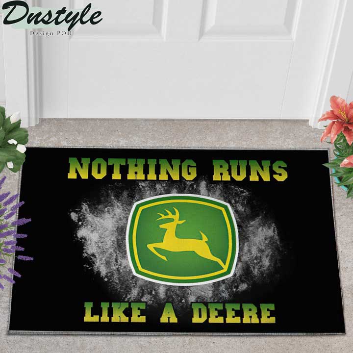 John Deere nothing runs like a deere doormat 1