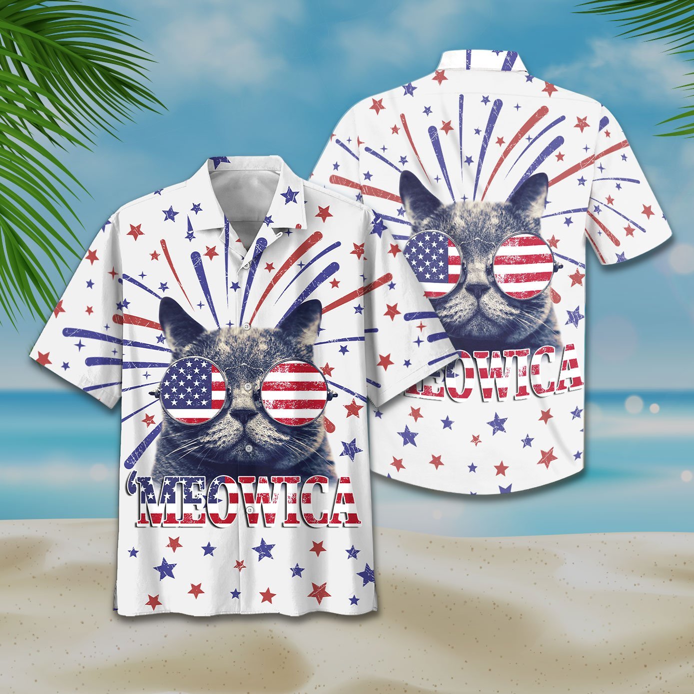 Kool Cat 'Meowica Hawaiian Shirt