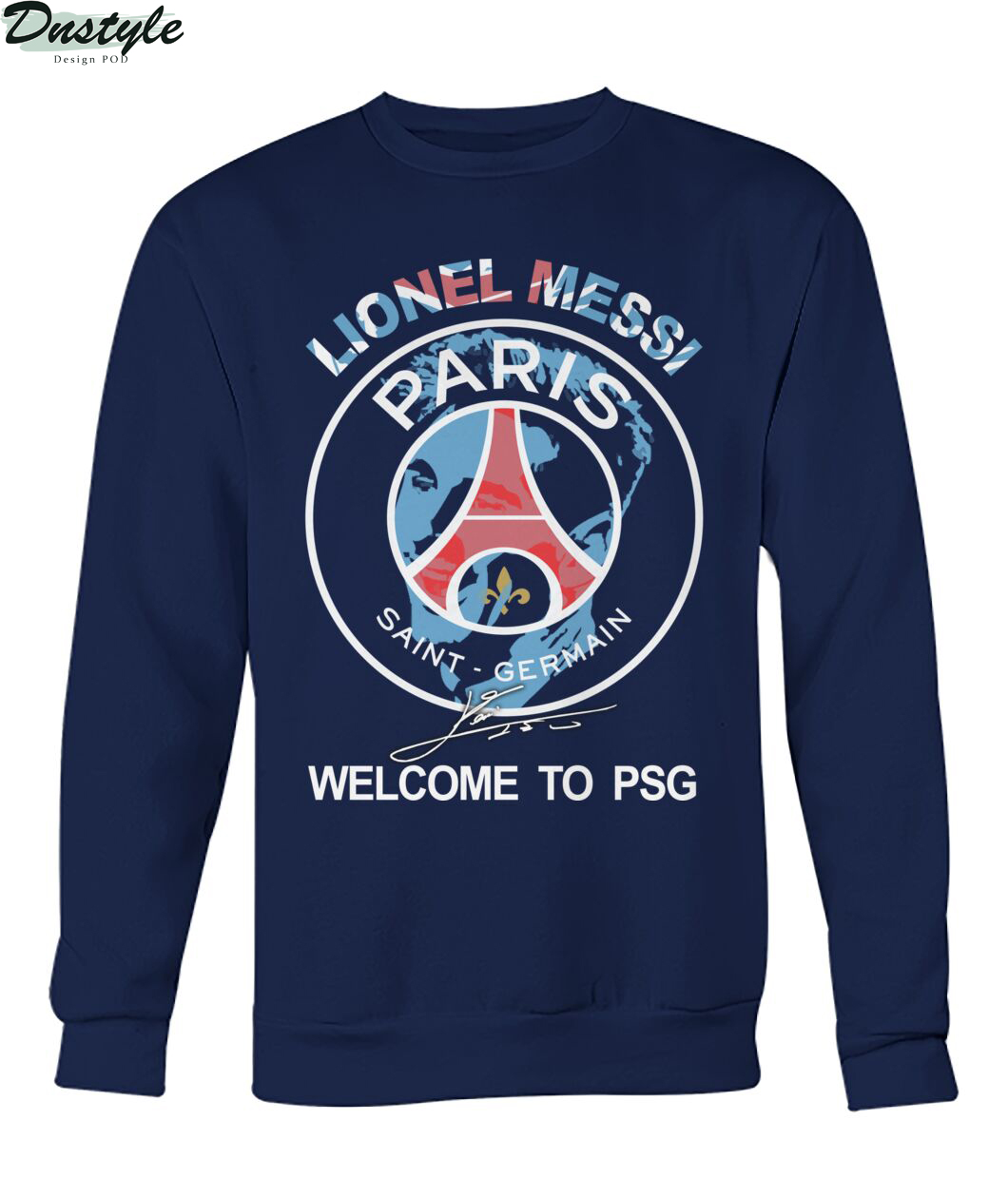 Lionel Messi signature welcome to PSG sweatshirt