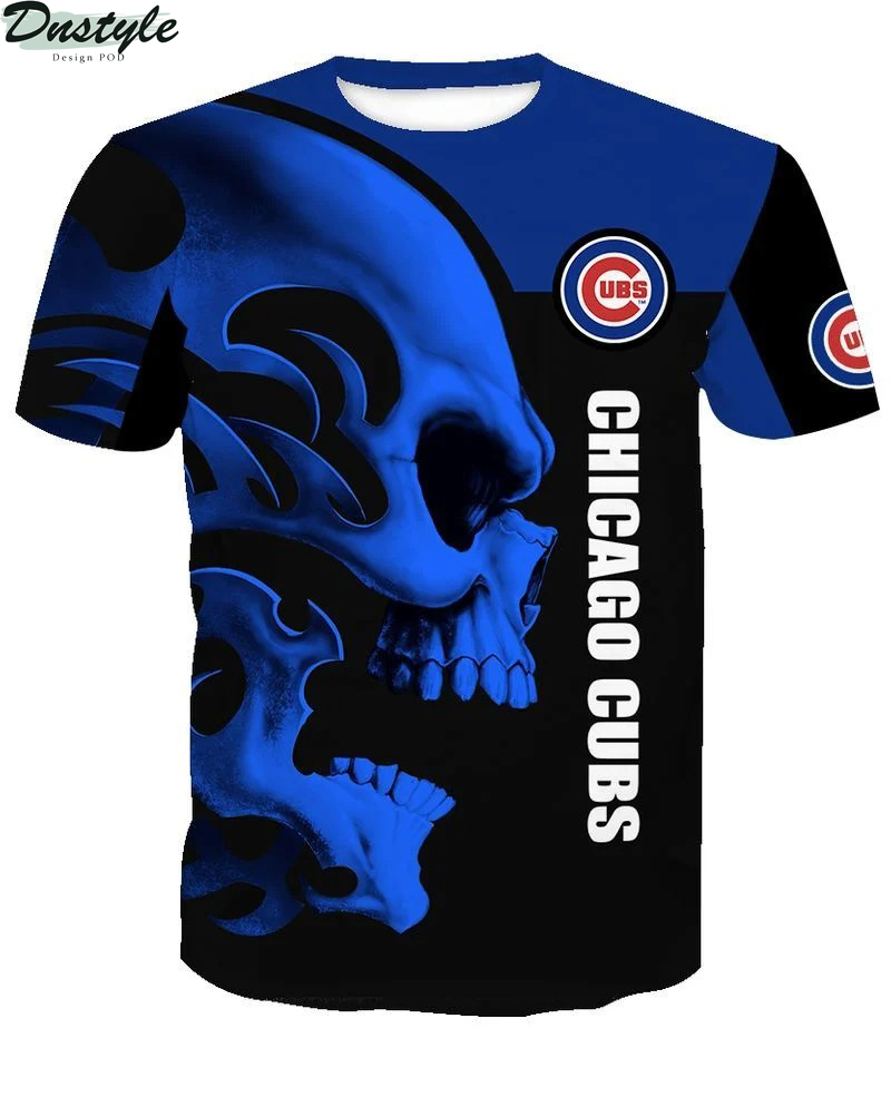 MLB chicago cubs skull 3d all over printed shirt