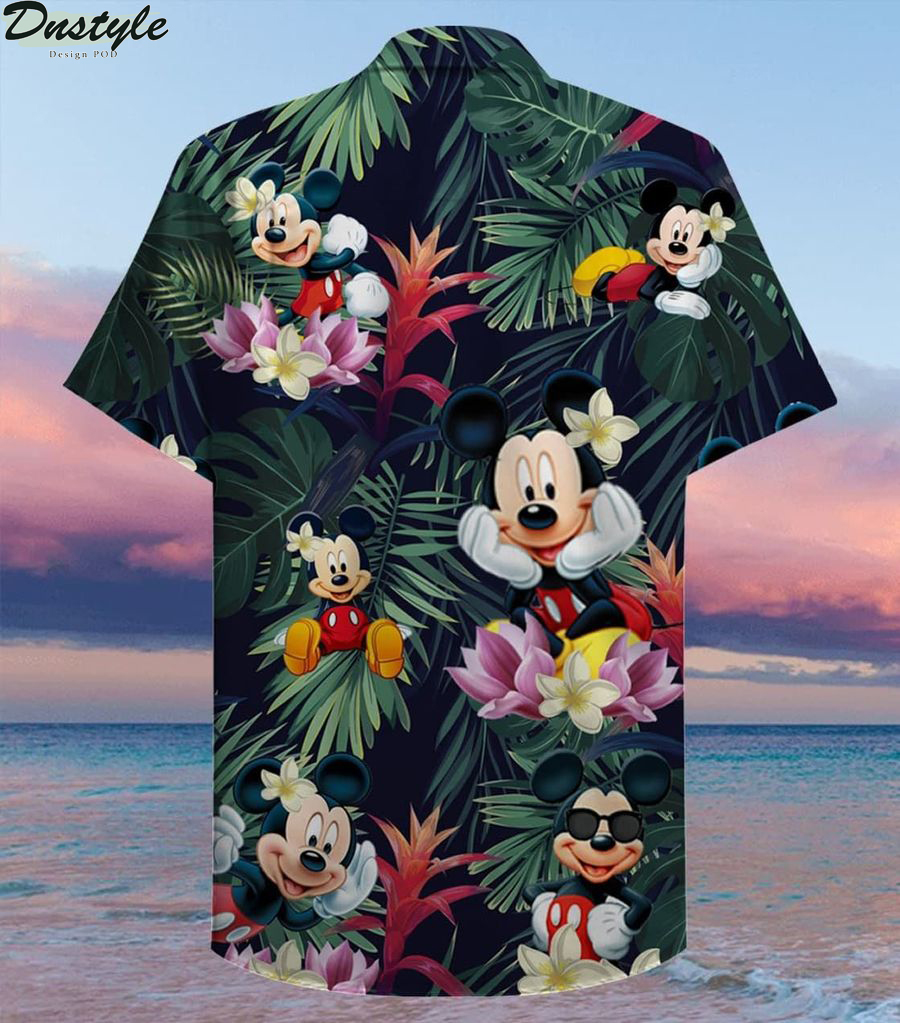 Mickey mouse summer button up hawaiian shirt 2
