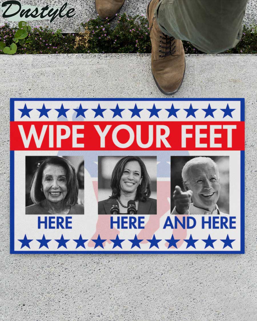 Nancy Pelosi Kamala Harris Joe Biden wipe your feet here doormat 1
