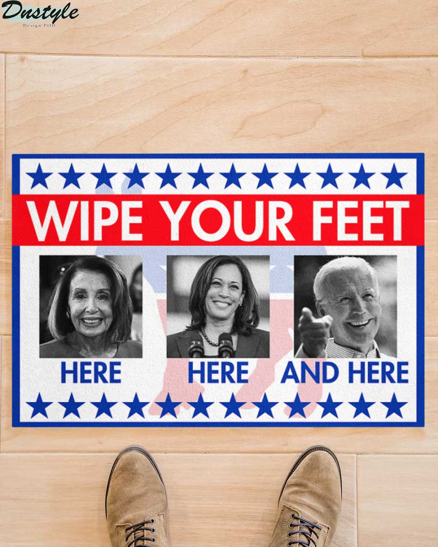 Nancy Pelosi Kamala Harris Joe Biden wipe your feet here doormat 2