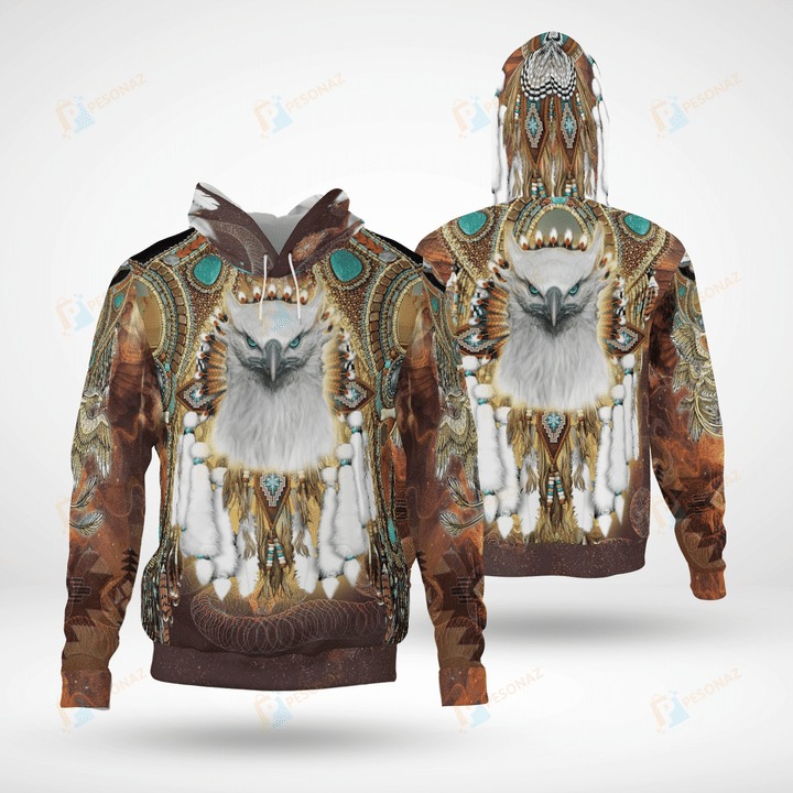 Native american 3d all over printed hoodie