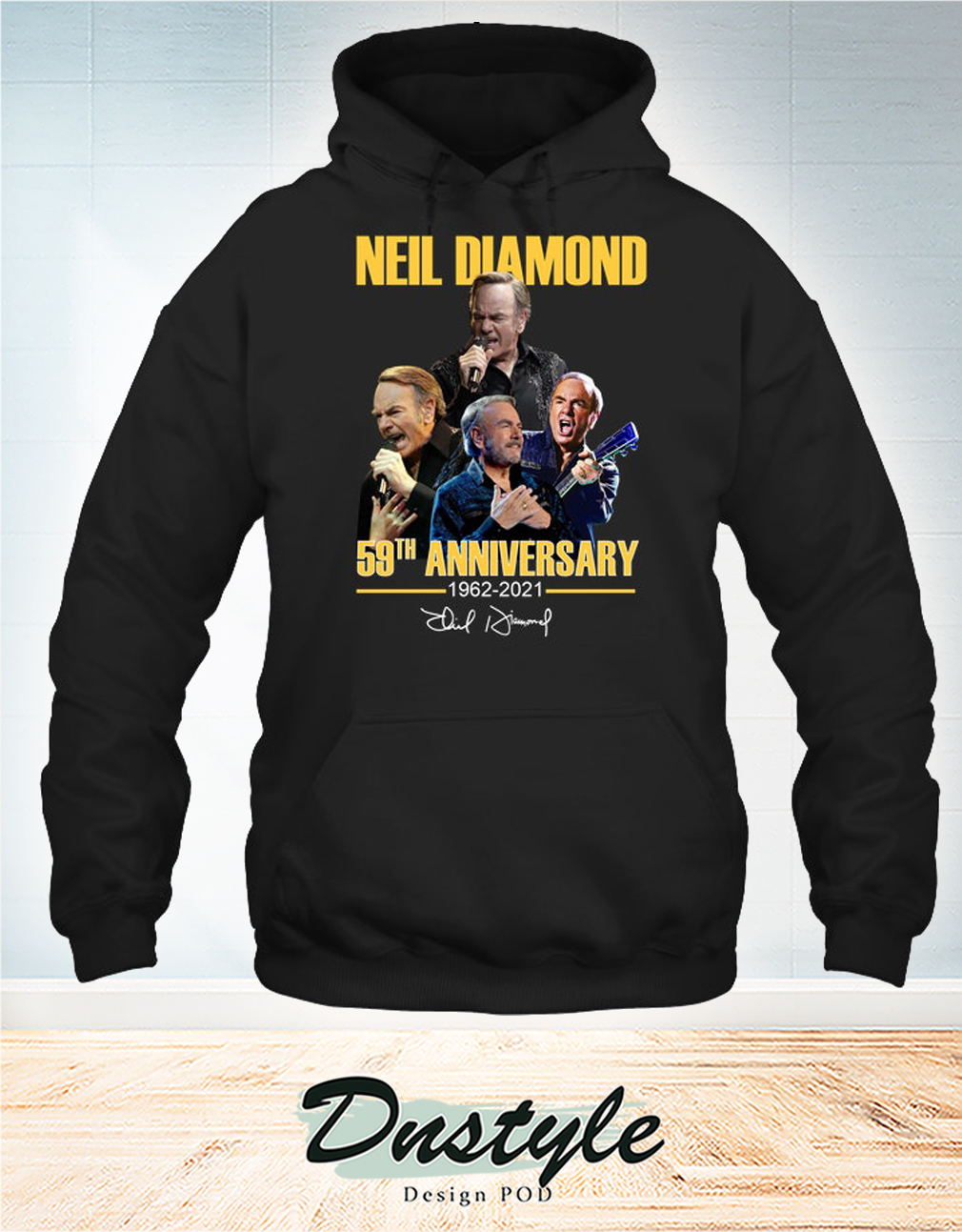 Neil Diamond 59th anniversary 1962 2021 signature hoodie