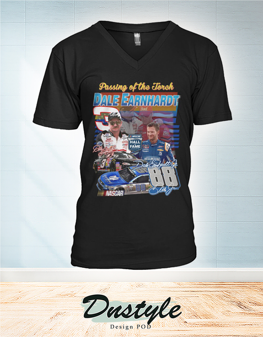 Passing of the forch Dale Earnhardt signature v-neck