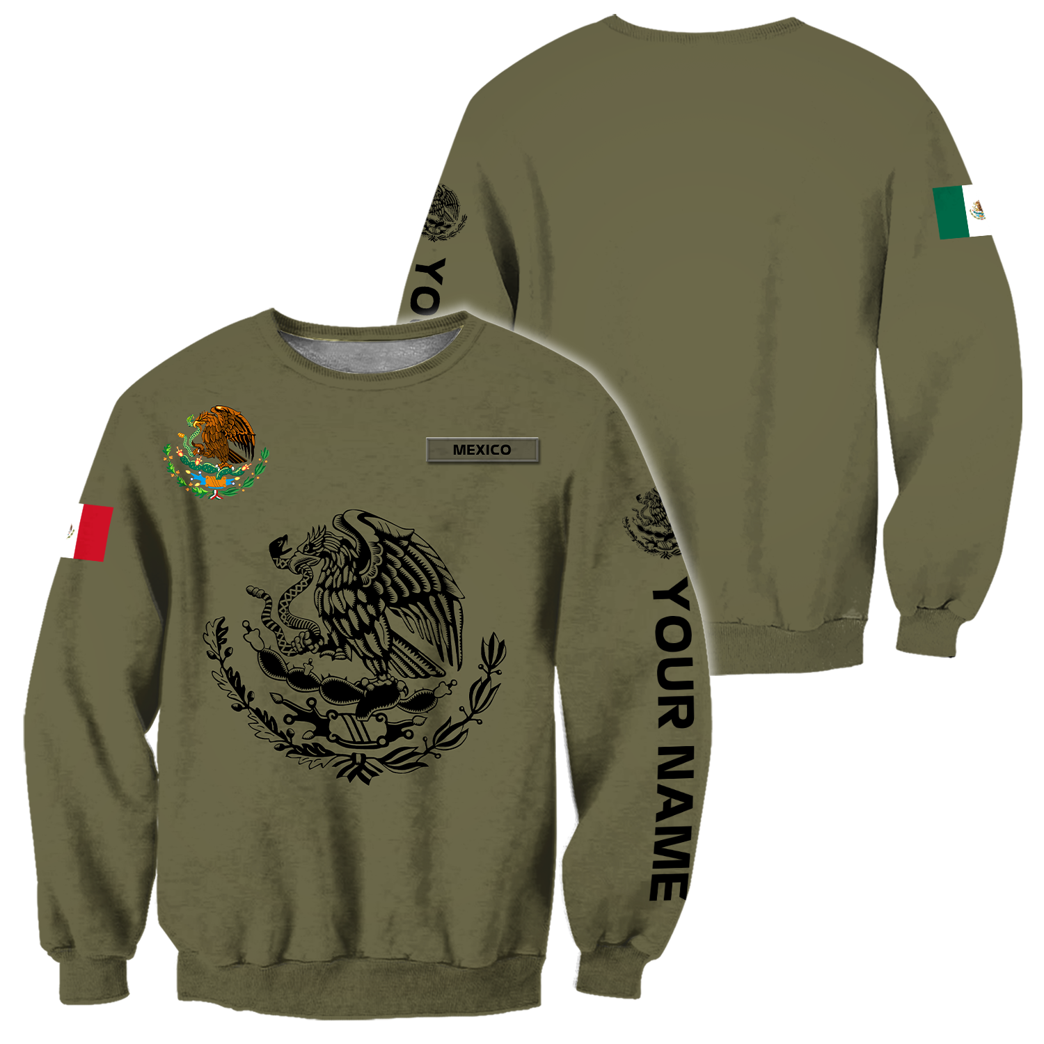 Personalized mexican 3d all over printed unisex sweatshirt