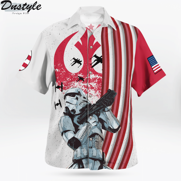 Star wars ships x wing the force is strong with this one hawaiian shirt 1