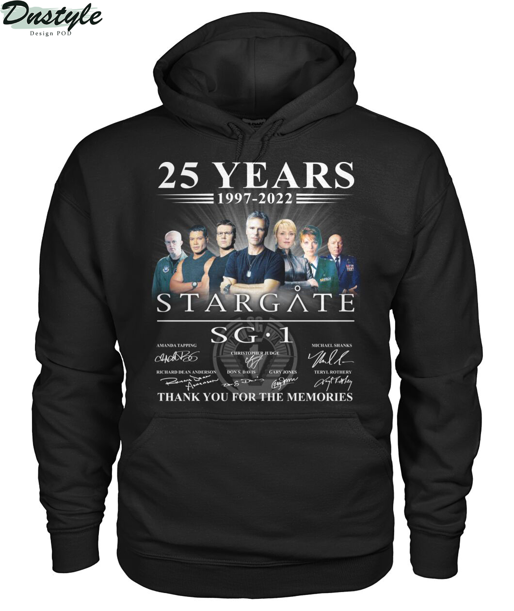 Stargate SG-1 25 years 1977-2021 thank you for the memories hoodie