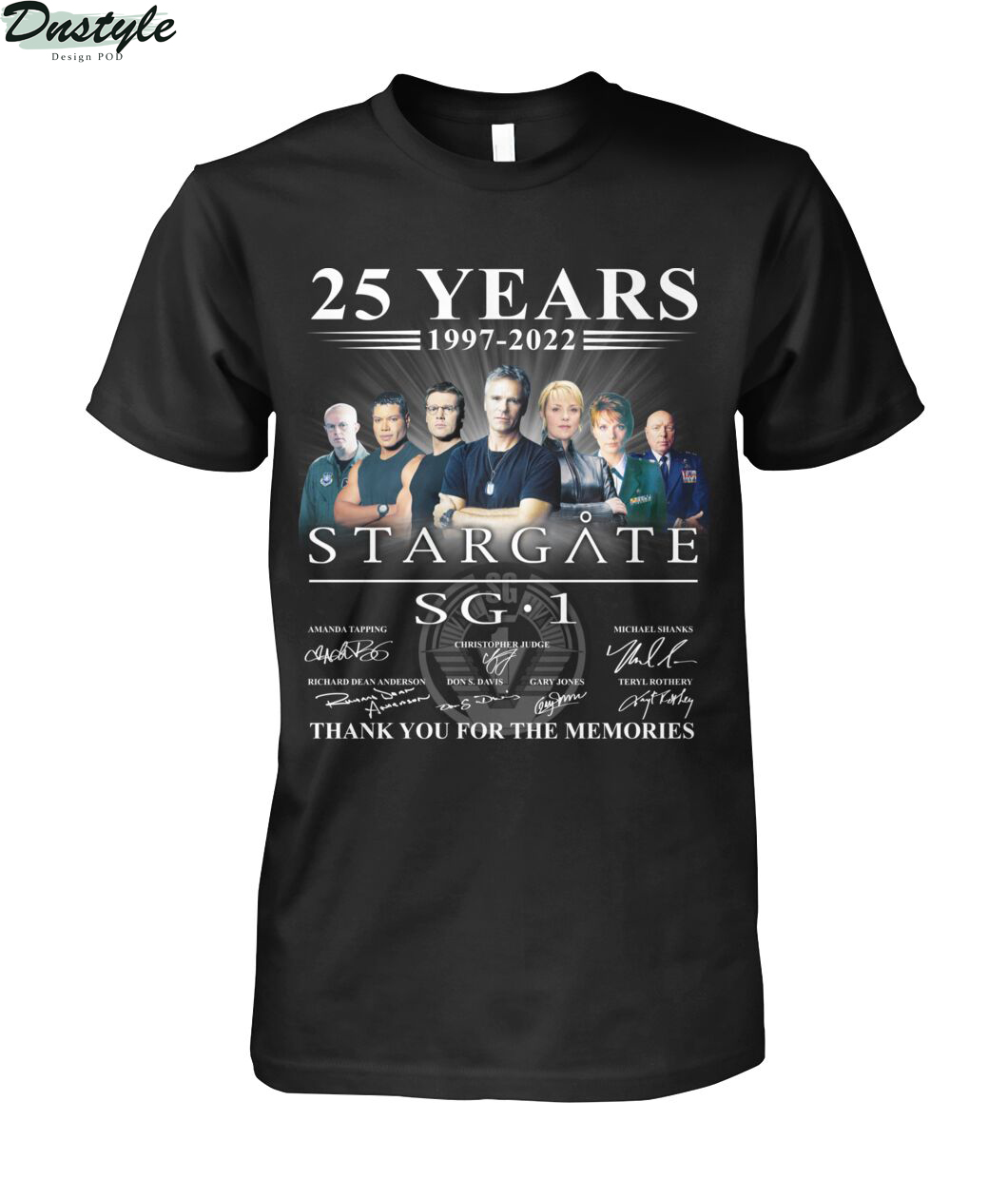 Stargate SG-1 25 years 1977-2021 thank you for the memories shirt