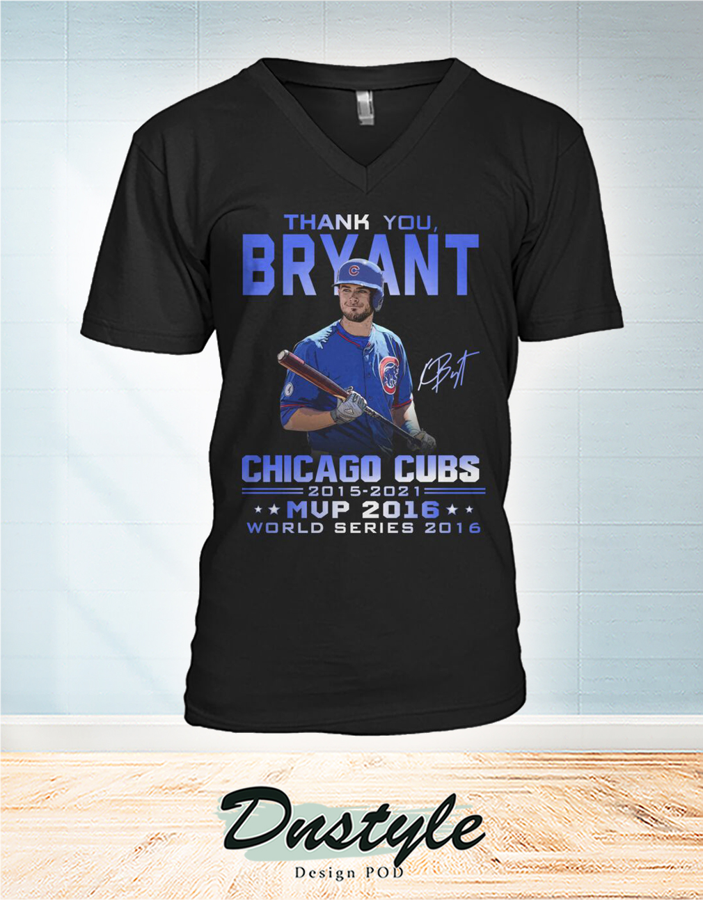 Thank you Bryant signature chicago cubs mvp 2016 v-neck