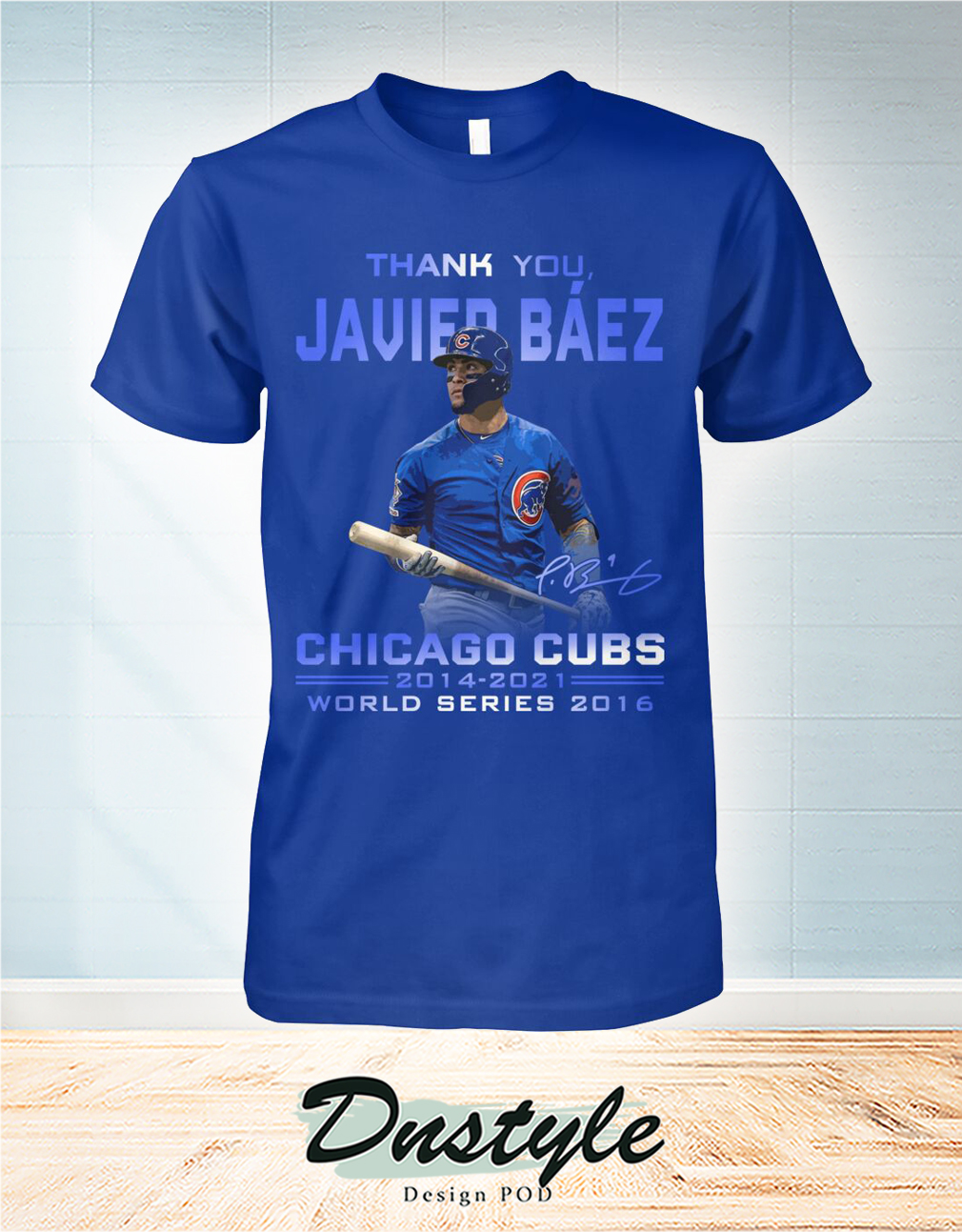 Thank you Javier Báez signature chicago cubs world series 2016 shirt