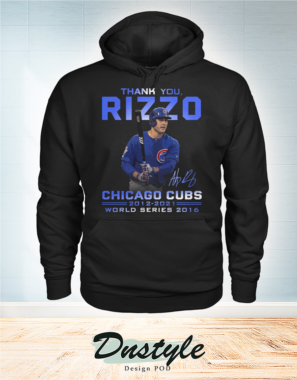 Thank you Rizzo signature chicago cubs world series 2016 hoodie