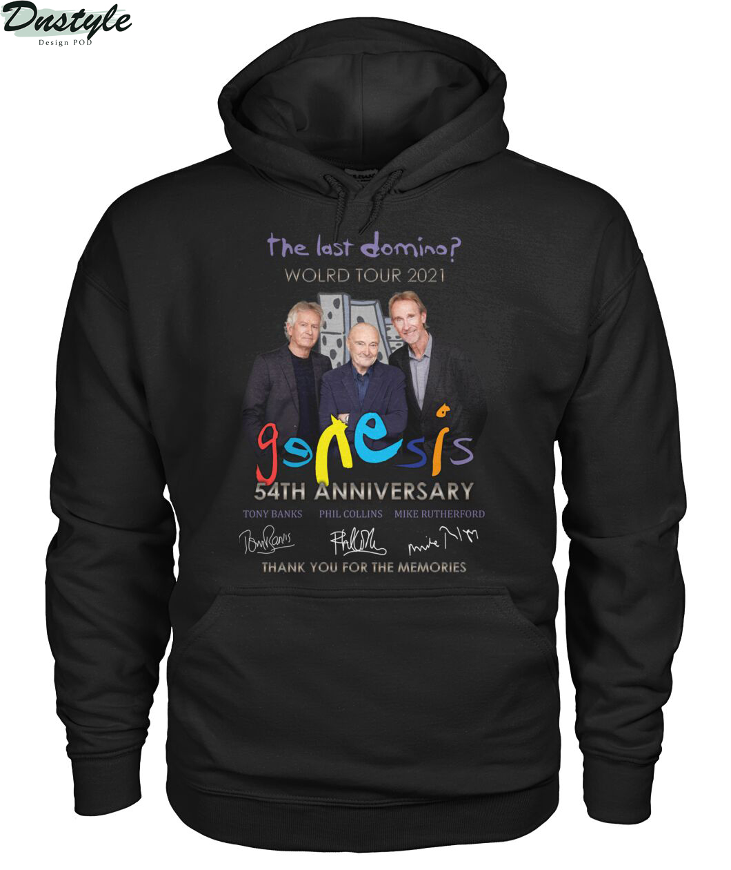 The last domino world tour 2021 Genesis 54th anniversary hoodie