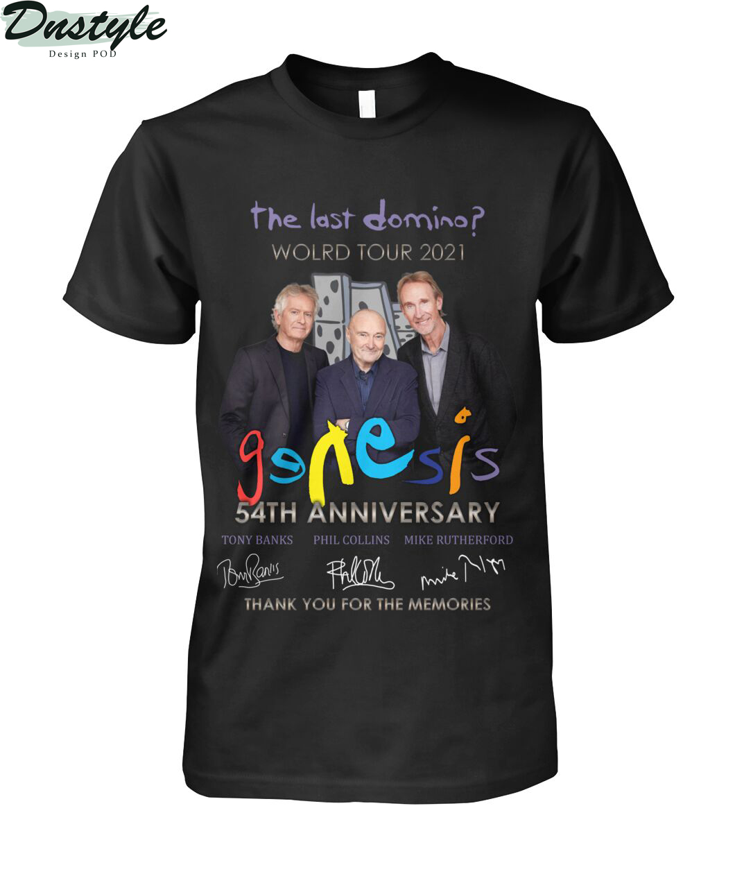 The last domino world tour 2021 Genesis 54th anniversary shirt