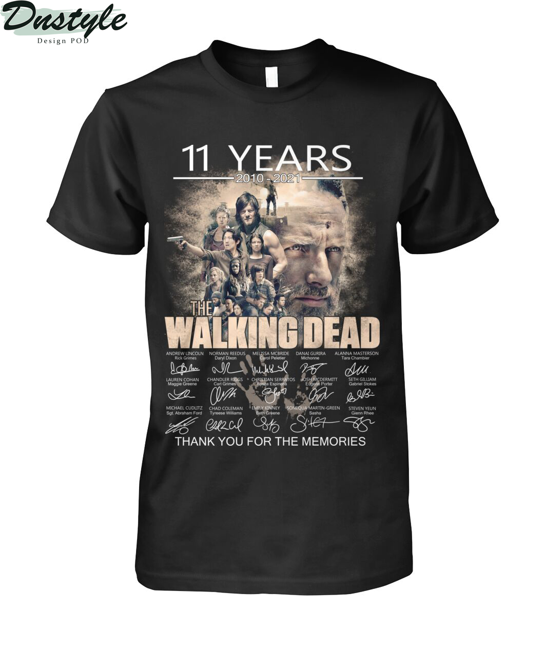 The walking dead 11 years 2010-2021 thank you for the memories shirt