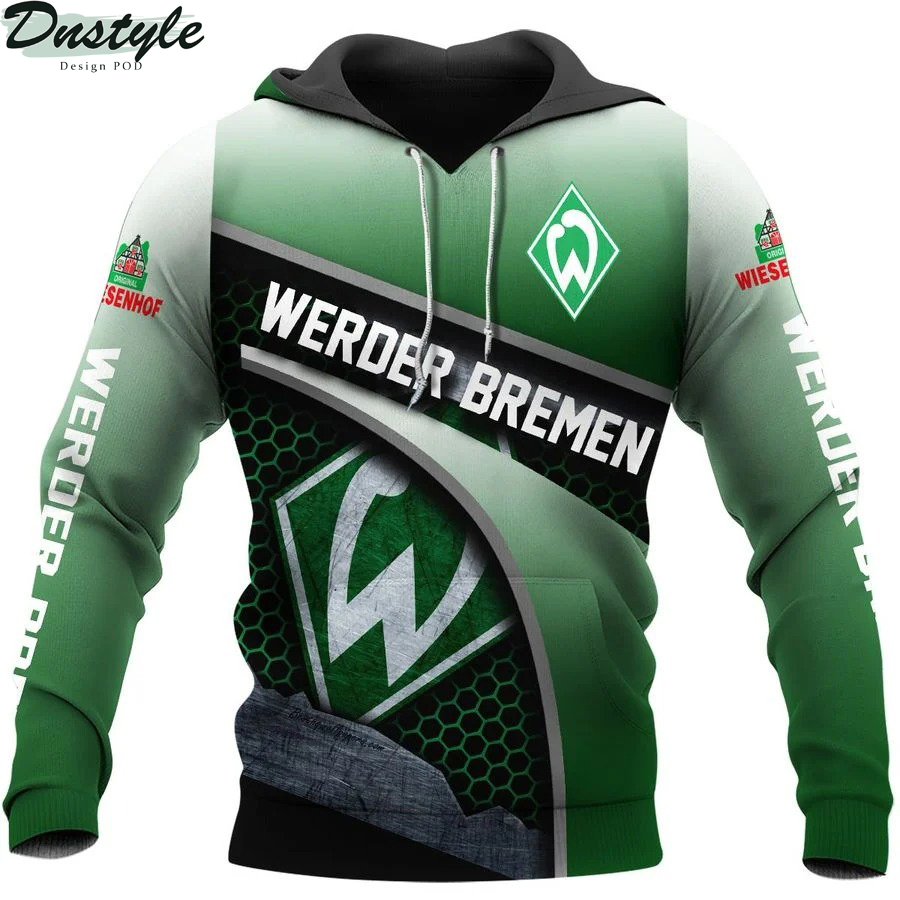 Werder bremen 3d all over printed hoodie 1