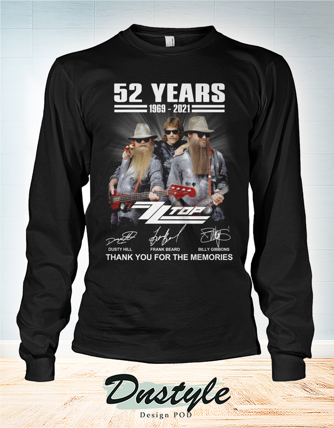 ZZ Top 52 years thank you for the memories long sleeve