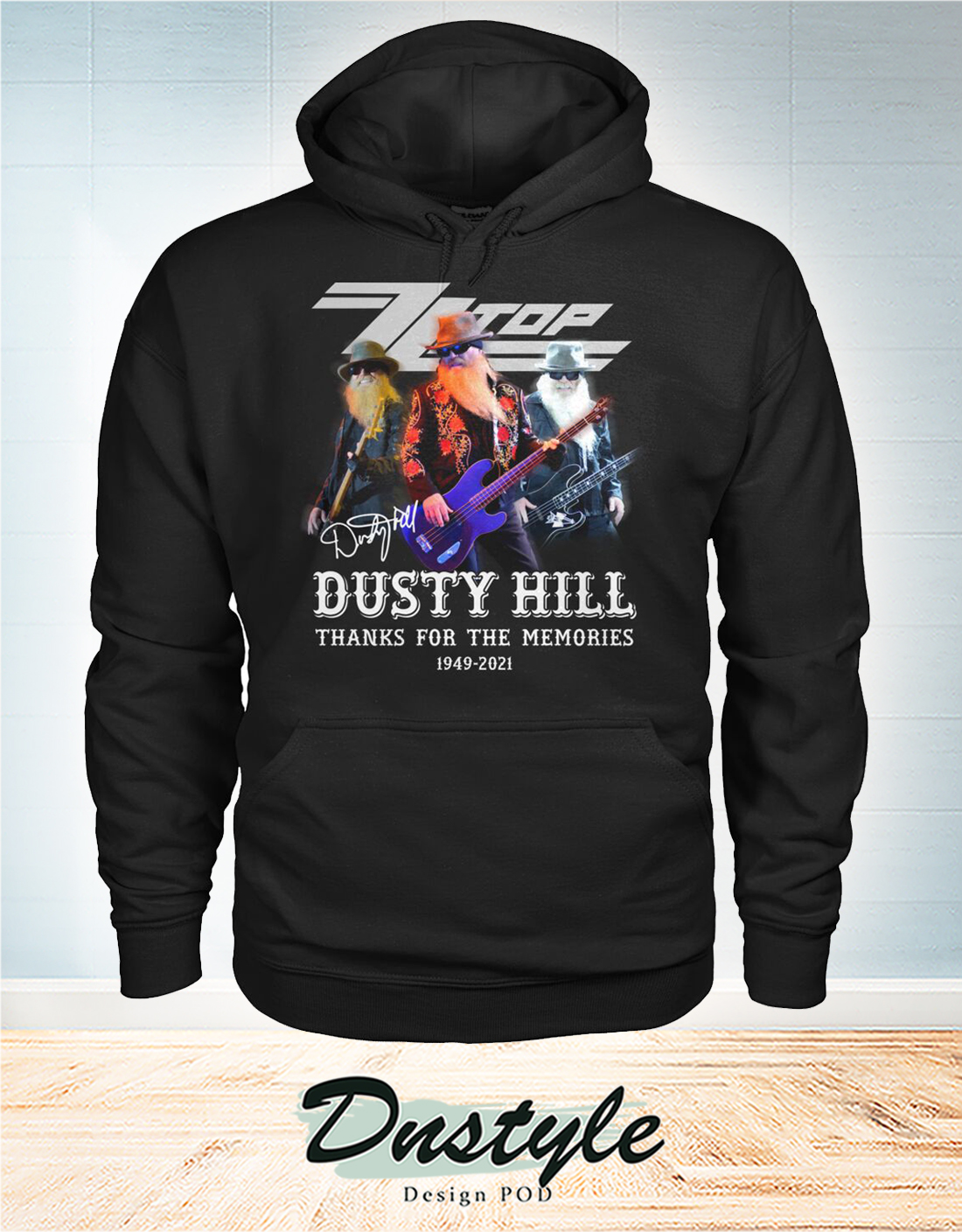 Zz Top Dusty Hill thanks for the memories signature hoodie