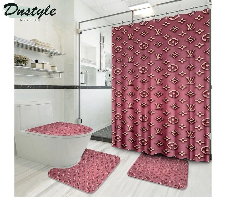Lv Luxury Type 5 Bathroom Mat Shower Curtain